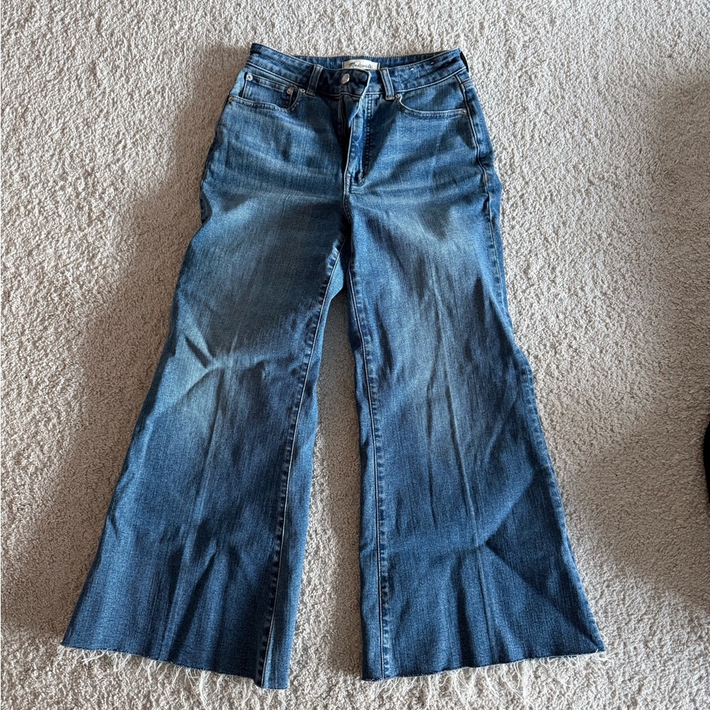 Madewell Flared Wide Leg Crop Jeans-Curve
